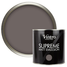 Vintro Luxury Matt Emulsion Brown Multi Surface Paint for Walls, Ceilings, Wood, Metal - 2.5L (Fresco)