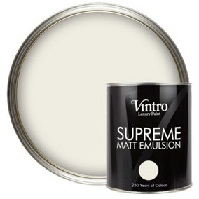 Vintro Luxury Matt Emulsion Cream Smooth Chalky Finish, Multi Surface Paint - Walls, Ceilings, Wood, Metal - 1L (Trafalgar Square)