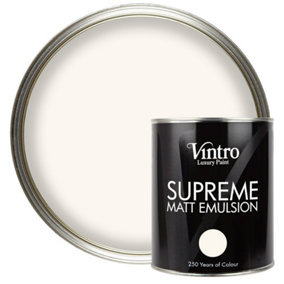 Vintro Luxury Matt Emulsion Creamy White Smooth Finish, Multi Surface Paint - Walls, Ceilings, Wood, Metal - 1L (Champagne Waltz)
