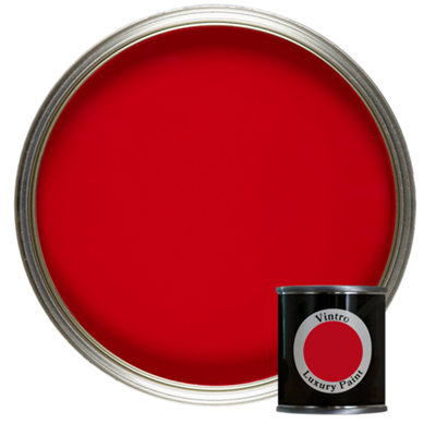 Vintro Luxury Matt Emulsion Crimson Red, Multi Surface Paint for Walls, Ceilings & Wood- 125ml (Dantes Dream)