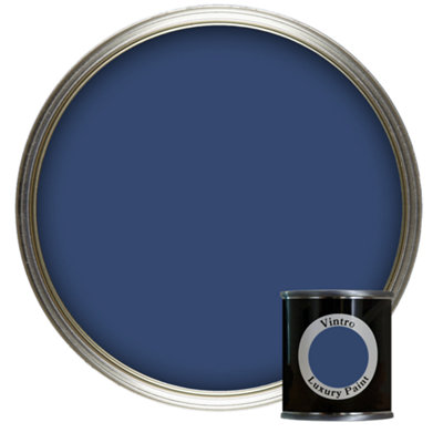 Vintro Luxury Matt Emulsion Dark Blue, Multi Surface Paint for Walls, Ceilings & Wood- 125ml (Northern Star)