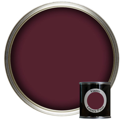 Vintro Luxury Matt Emulsion Dark Purple, Multi Surface Paint for Walls, Ceilings & Wood- 125ml (Sweet Damson)