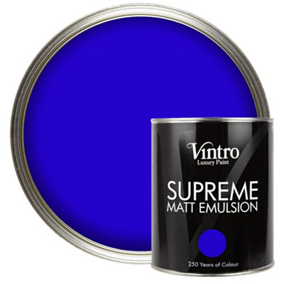 Vintro Luxury Matt Emulsion Electric Blue, Smooth Finish, Multi