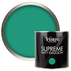 Vintro Luxury Matt Emulsion Emerald Green Multi Surface Paint for Walls, Ceilings, Wood, Metal - 2.5L (Esmeralde)