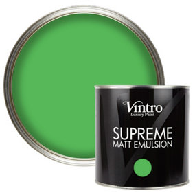 Vintro Luxury Matt Emulsion Green, Multi Surface Paint for Walls, Ceilings, Wood, Metal - 2.5L (Rainforest)