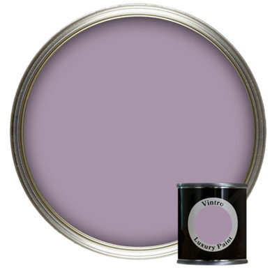 Vintro Luxury Matt Emulsion Lilac, Multi Surface Paint for Walls, Ceilings & Wood- 125ml (Amethyst)