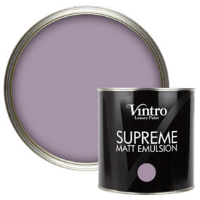 Vintro Luxury Matt Emulsion Lilac, Multi Surface Paint for Walls, Ceilings, Wood, Metal - 2.5L (Amethyst)