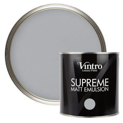 Vintro Luxury Matt Emulsion Mid Grey Multi Surface Paint for Walls
