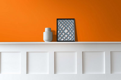 Vintro Luxury Matt Emulsion Orange Smooth Finish, Multi Surface Paint - Walls, Ceilings, Wood, Metal - 1L (Deep Saffron)