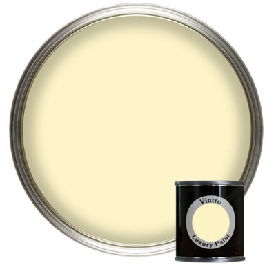 Vintro Luxury Matt Emulsion Pale Yellow, Multi Surface Paint for Walls, Ceilings & Wood- 125ml (Isabella)