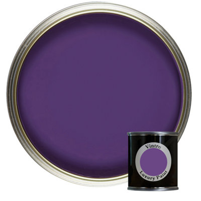 Vintro Luxury Matt Emulsion Purple, Multi Surface Paint for Walls, Ceilings & Wood- 125ml (Royal Purple)