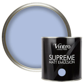 Vintro Luxury Matt Emulsion Sky Blue, Multi Surface Paint for Walls, Ceilings, Wood, Metal - 2.5L (Georgian Sky)