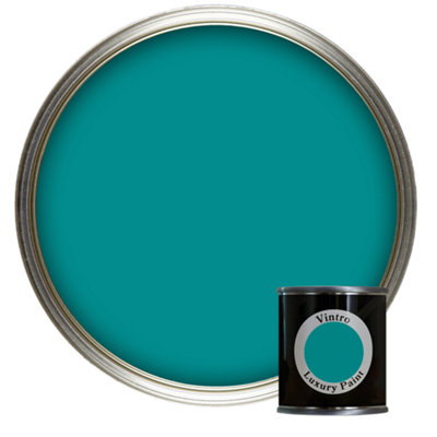 Vintro Luxury Matt Emulsion Teal, Multi Surface Paint for Walls, Ceilings & Wood- 125ml (Teal)