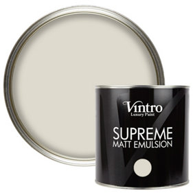Vintro Luxury Matt EmulsionCream Multi Surface Paint for Walls, Ceilings, Wood, Metal - 2.5L (Yorkshire Stone)