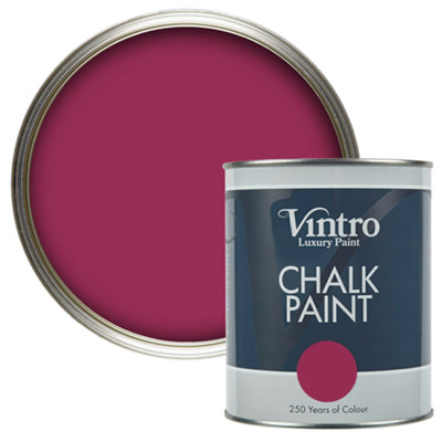 Vintro Magenta Chalk Paint/Furniture Paint Matt Finish 1 Litre (Rosy Raven)