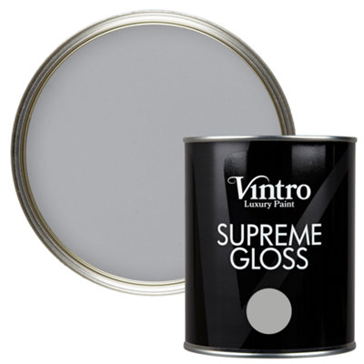 Vintro Mid Grey Gloss 1L Walls, Ceilings, Metal & Wood (Lincoln Grey)