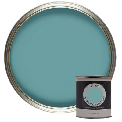 Vintro No Seal Chalk Paint Blue Interior & Exterior For Furniture Walls Wood Metal 200ml (Casper)