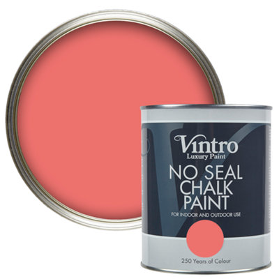 Vintro No Seal Chalk Paint Blush Pink Interior & Exterior For Furniture Walls Wood Metal 1 Litre (Marilyn's Blush)