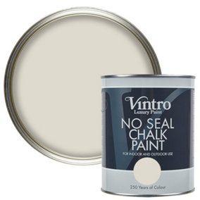 Vintro No Seal Chalk Paint Cream Interior & Exterior For Furniture Walls Wood Metal 1 Litre (Yorkshire Stone)