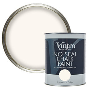 Vintro No Seal Chalk Paint Creamy White Interior & Exterior For Furniture Walls Wood Metal 1 Litre (Champagne Waltz)