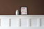 Vintro No Seal Chalk Paint Dark Brown Interior & Exterior For Furniture Walls Wood Metal 1 Litre (Ribwort)