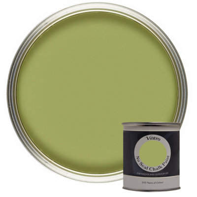 Vintro No Seal Chalk Paint Green Interior & Exterior For Furniture Walls Wood Metal 200ml (Sage)