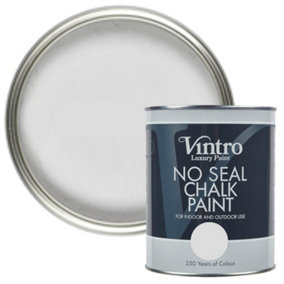 Vintro No Seal Chalk Paint Grey Interior & Exterior For Furniture Walls Wood Metal 1 Litre (Chrysler)