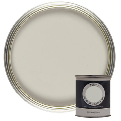 Vintro No Seal Chalk Paint Grey Interior & Exterior For Furniture Walls Wood Metal 200ml (Dove)