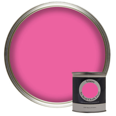 Vintro No Seal Chalk Paint Hot Pink Interior & Exterior For Furniture Walls Wood Metal 200ml (Belladonna)