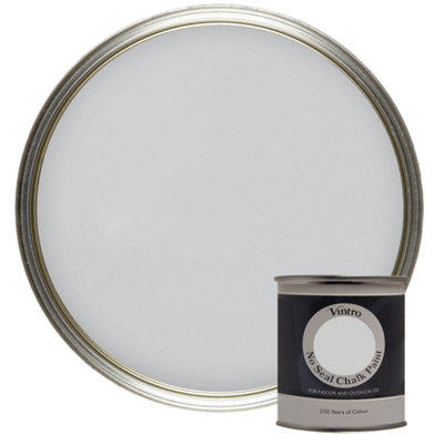 Vintro No Seal Chalk Paint Light Grey Interior & Exterior For Furniture Walls Wood Metal 200ml (Bidston Grey)