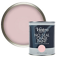 Vintro No Seal Chalk Paint Light Pink Interior & Exterior For Furniture Walls Wood Metal 1 Litre (Madame de Pompadour)