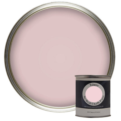 Vintro No Seal Chalk Paint Light Pink Interior & Exterior For Furniture Walls Wood Metal 200ml (Madame de Pompadour)