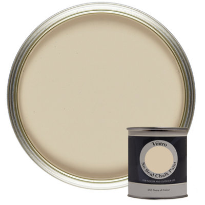 Vintro No Seal Chalk Paint Light Stone Interior & Exterior For Furniture Walls Wood Metal 200ml (Pebble)