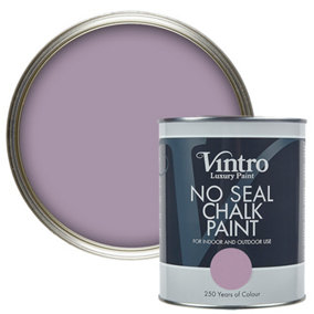 Vintro No Seal Chalk Paint Lilac Interior & Exterior For Furniture Walls Wood Metal 1 Litre (Lilac - Amethyst)