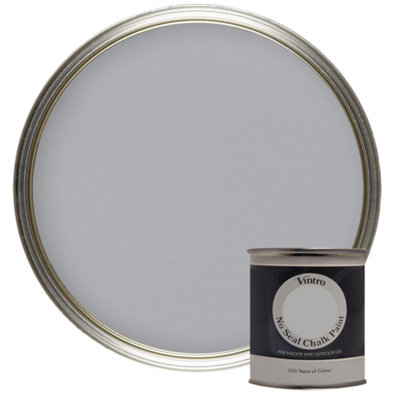 Vintro No Seal Chalk Paint Mid Grey Interior & Exterior For Furniture Walls Wood Metal 200ml (Lincoln Grey)