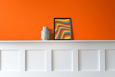 Vintro No Seal Chalk Paint Orange Interior & Exterior For Furniture Walls Wood Metal 1 Litre (Pumpkin)
