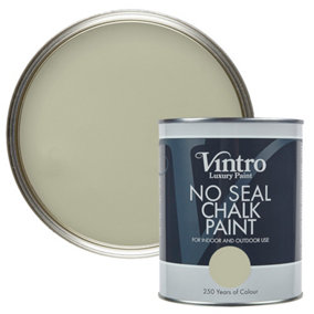 Vintro No Seal Chalk Paint Pale Green Interior & Exterior For Furniture Walls Wood Metal 1 Litre (Symphony Green)