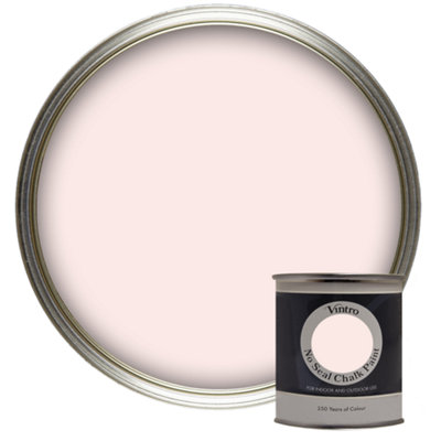 Vintro No Seal Chalk Paint Pale Pink Interior & Exterior For Furniture Walls Wood Metal 200ml (Candyfloss)