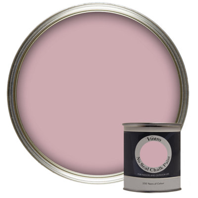 Vintro No Seal Chalk Paint Pink Interior & Exterior For Furniture Walls Wood Metal 200ml (Albert Bridge)