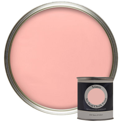 Vintro No Seal Chalk Paint Pink Interior & Exterior For Furniture Walls Wood Metal 200ml (Dancing Salmon)