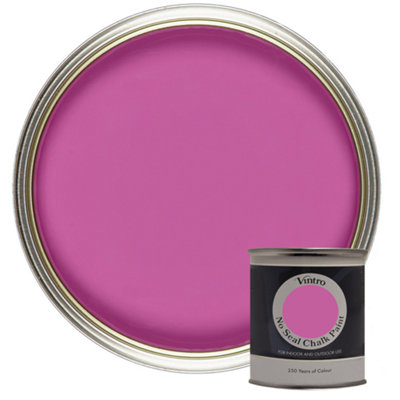 Vintro No Seal Chalk Paint Pinky Purple Interior & Exterior For Furniture Walls Wood Metal 200ml (Orchid)