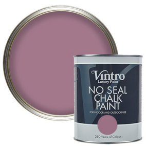 Vintro No Seal Chalk Paint Purple Interior & Exterior For Furniture Walls Wood Metal 1 Litre (Wild Heather)