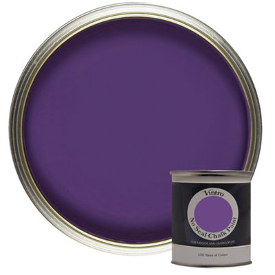 Vintro No Seal Chalk Paint Purple Interior & Exterior For Furniture Walls Wood Metal 200ml (Royal Purple)