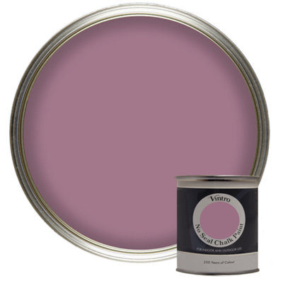 Vintro No Seal Chalk Paint Purple Interior & Exterior For Furniture Walls Wood Metal 200ml (Wild Heather)