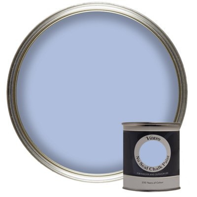 Vintro No Seal Chalk Paint Sky Blue Interior & Exterior For Furniture Walls Wood Metal 200ml (Georgian Sky)