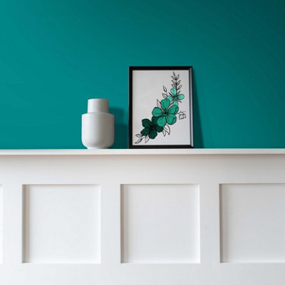 Vintro No Seal Chalk Paint Teal Interior & Exterior For Furniture Walls Wood Metal 1 Litre (Teal)
