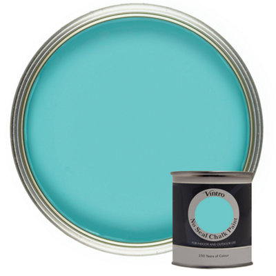 Vintro No Seal Chalk Paint Turquoise Interior & Exterior For Furniture Walls Wood Metal 200ml (Christabelle)