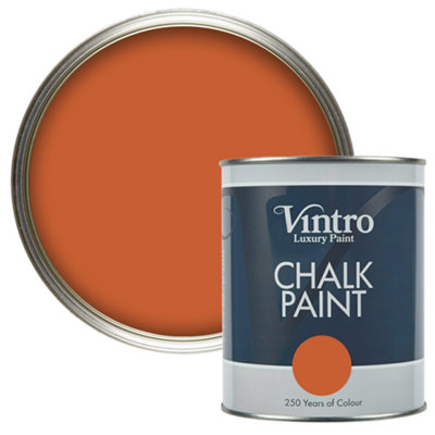 Vintro Orange Brown Chalk Paint/Furniture Paint Matt Finish 1 Litre (Thor's Rust)