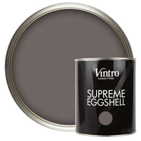 Vintro Paint Brown Eggshell for Walls Wood Trim Satin Furniture Paint Interior & Exterior 1L (Fresco)