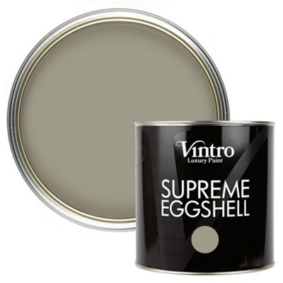 Vintro Paint Brown Eggshell for Walls Wood Trim Satin Furniture Paint Interior & Exterior 2.5L (Stonebreaker)